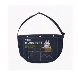 The Monsters Fall in Wild Labubu Denim Messenger Bag